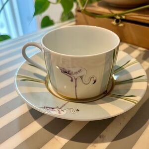 Hermes Flamingo Cup and Saucer